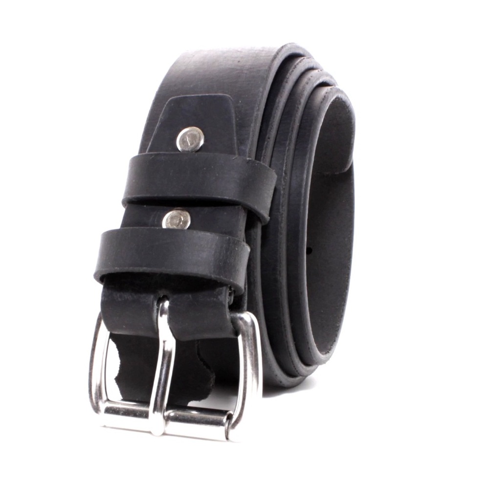 Men's Black Leather Buffalo belt